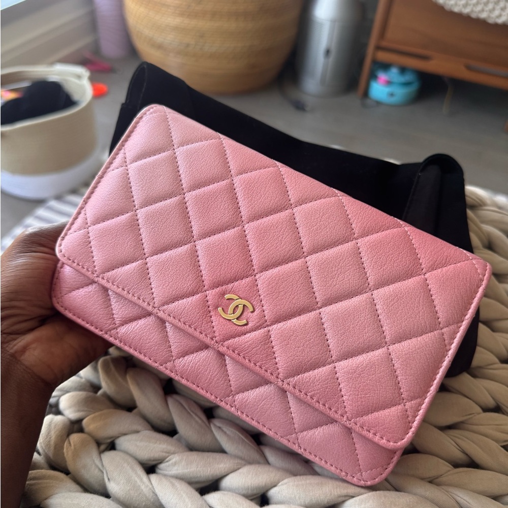 Chanel WOC Iridescent Pink Goatskin